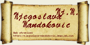 Njegoslava Mandoković vizit kartica